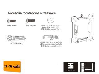 Uchwyt stały Maclean MC-596
24-32 cali